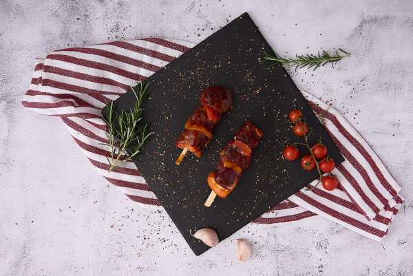 Rindfleischspieß mit Paprika