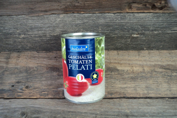 Bio geschälte Tomaten in Tomatensaft