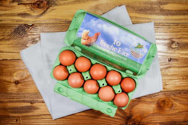 10 Eier aus Freilandhaltung Größe XL