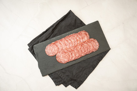 Westfälische Mettwurst geschnitten