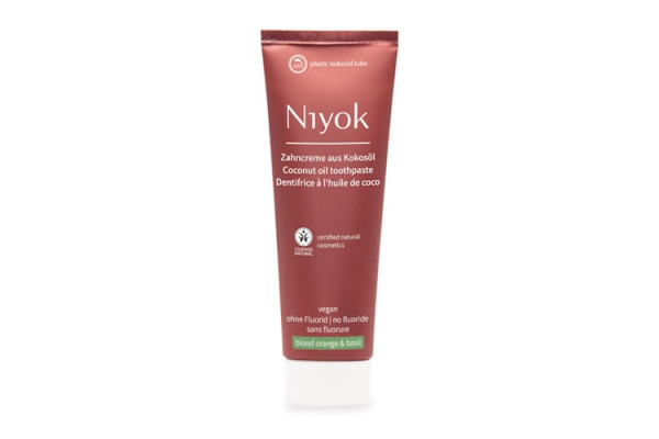 Niyok Zahncreme aus Kokosöl - Blutorange & Basilikum 75ml