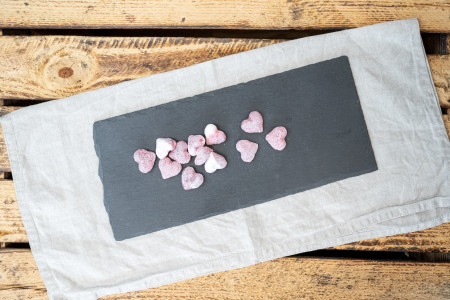 Erdbeer-Herzen-Bonbons