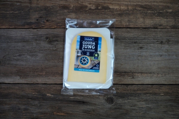 Bio Gouda jung in Scheiben