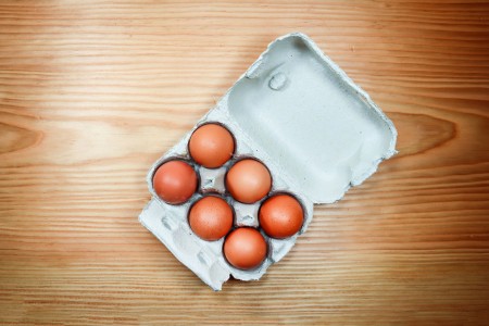 6 Eier aus Freilandhaltung, Größe M