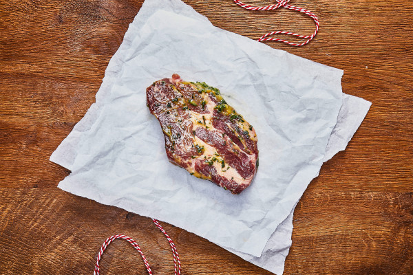 Steak vom Bentheimer Schwein mit Bärlauch-Marinade